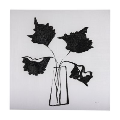 102422-L - Organic Line DrawingII by Mercana Studio a Hand Embellished Textured Canvas