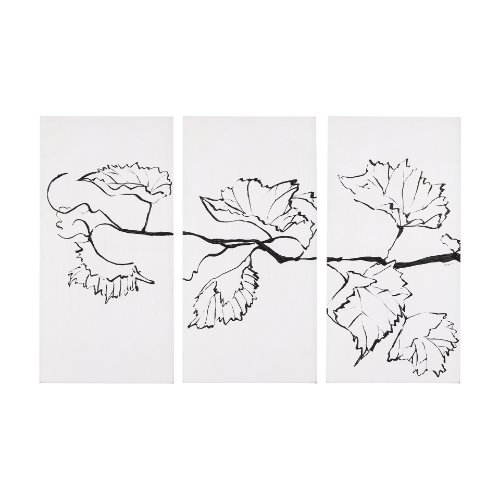 102425-S - Begonia Vine (Left) by Mercana Studio a Hand Embellished Textured Canvas