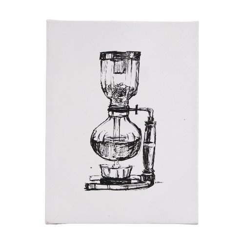 102439-S - Siphon Coffee Maker by Mercana Studio a Hand Embellished Textured Canvas