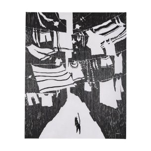National Laundry Day by Mercana Studio a Hand Embellished Textured Canvas