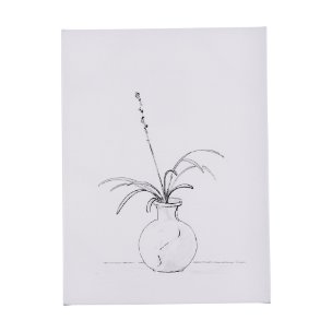Ikebana Light I by Mercana Studio a Hand Embellished Textured Canvas