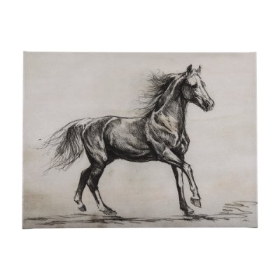 102457-S - Old West Collection V ( Horse Sketch) by Mercana Studio a Hand Embellished Textured Canvas