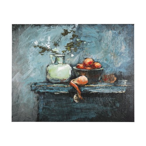 102458-S - Still Life with Tangerine by Mercana Studio a Hand Embellished Textured Canvas