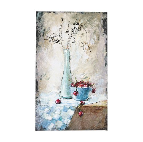102461-S - Still Life with Cherries by Mercana Studio a Hand Embellished Textured Canvas