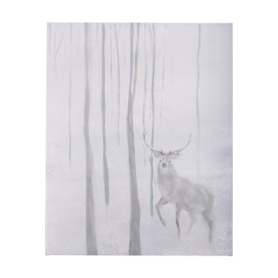 102468-S - A Winter Day in Forest II by Mercana Studio a Hand Embellished Textured Canvas