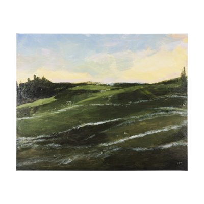 102477-L - Sunrise Valley I by Mercana Studio a Hand Embellished Textured Canvas