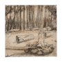 102484-S - Fireside IV by Mercana Studio a Hand Embellished Textured Canvas