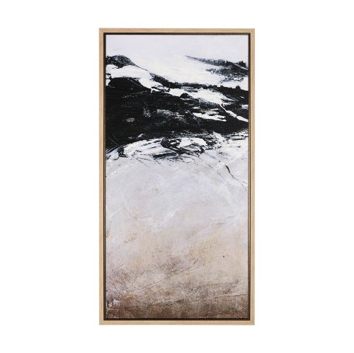 102485-FL - Black Strokes I by Mercana Studio a Hand Embellished Textured Framed Canvas