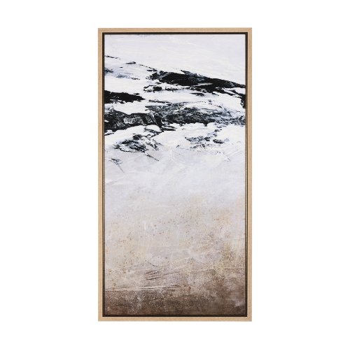 102486-FL - Black Strokes II by Mercana Studio a Hand Embellished Textured Framed Canvas