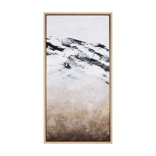 102487-FL - Black Strokes III by Mercana Studio a Hand Embellished Textured Framed Canvas