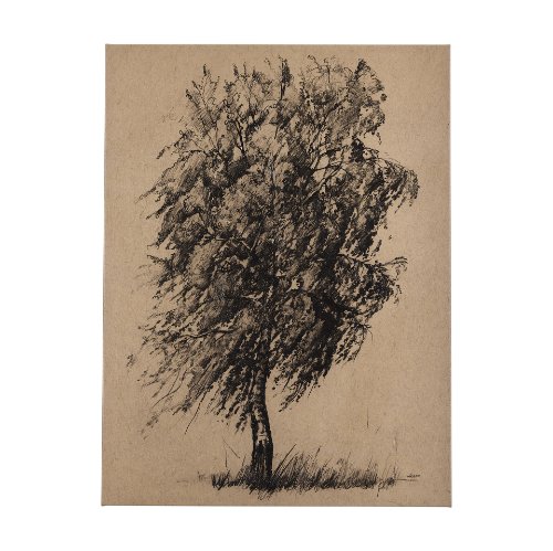 102502-S - Tree Drawing II by Mercana Studio a Hand Embellished Textured Canvas