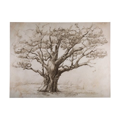 102504-L - Secret Life of Tree by Mercana Studio a Hand Embellished Textured Canvas