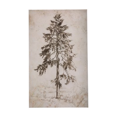 102506-S - Westcoast Tree Drawing II by Mercana Studio a Hand Embellished Textured Canvas