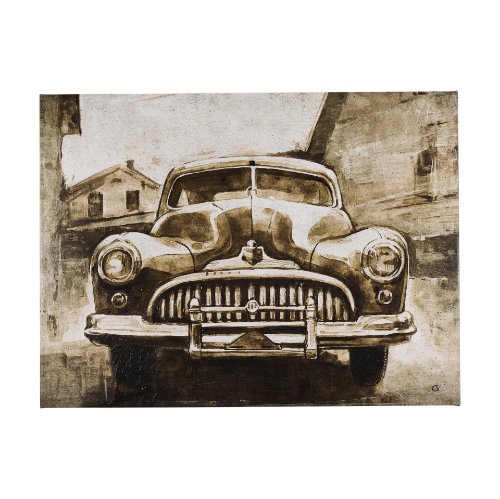102511-L - Vintage Car Picture III by Mercana Studio a Hand Embellished Textured Canvas