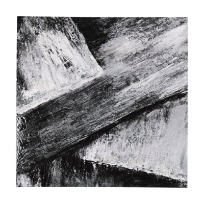 102513-L - Black Composition I by Mercana Studio a Hand Embellished Textured Canvas