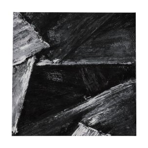 Black Composition II by Mercana Studio a Hand Embellished Textured Canvas