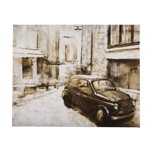 102510-L - Vintage Car Picture II by Mercana Studio a Hand Embellished Textured Canvas