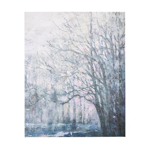 102500-L - A Fresh Winter Morning II by Mercana Studio a Hand Embellished Textured Canvas