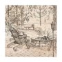 102483-L - Fireside III by Mercana Studio a Hand Embellished Textured Canvas