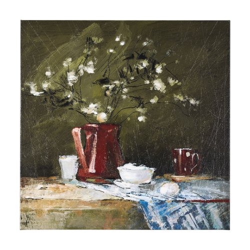 102459-L - Still Life with Crock by Mercana Studio a Hand Embellished Textured Canvas