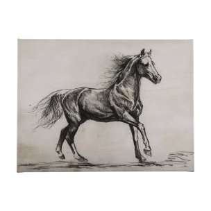 Old West Collection V ( Horse Sketch) by Mercana Studio a Hand Embellished Textured Canvas