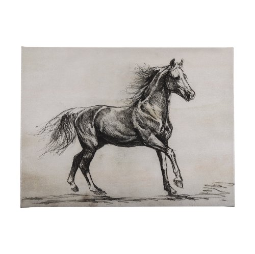 102457-L - Old West Collection V ( Horse Sketch) by Mercana Studio a Hand Embellished Textured Canvas