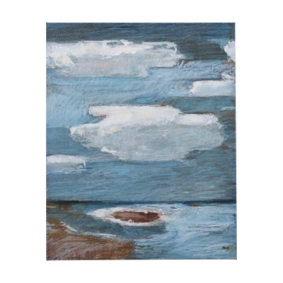 102441-L - Cloud Bay I by Mercana Studio a Hand Embellished Textured Canvas