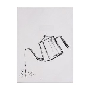 Gooseneck Kettle by Mercana Studio a Hand Embellished Textured Canvas