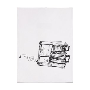 Drip Coffee Maker by Mercana Studio a Hand Embellished Textured Canvas