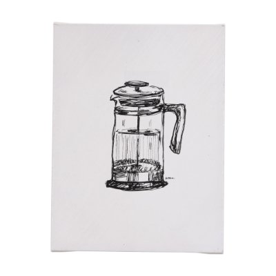 102434-L - French Press by Mercana Studio a Hand Embellished Textured Canvas