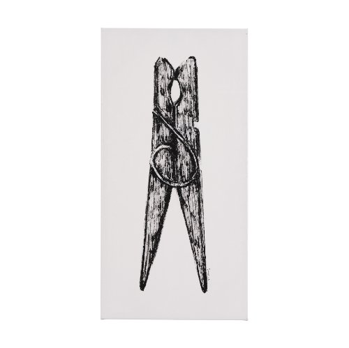 102427-L - Vintage Cloth Peg II by Mercana Studio a Hand Embellished Textured Canvas