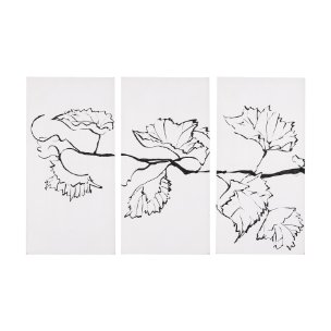 Begonia Vine (Left) by Mercana Studio a Hand Embellished Textured Canvas