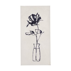 Sapphire Vase II by Mercana Studio a Hand Embellished Textured Canvas