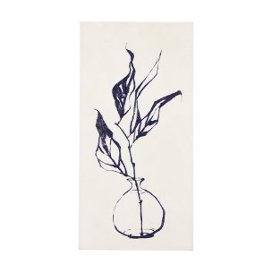 Sapphire Vase I by Mercana Studio a Hand Embellished Textured Canvas