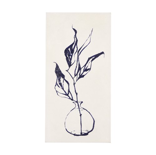 102423-L - Sapphire Vase I by Mercana Studio a Hand Embellished Textured Canvas
