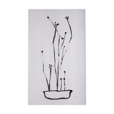 102421-L - Organic Line Drawing I by Mercana Studio a Hand Embellished Textured Canvas