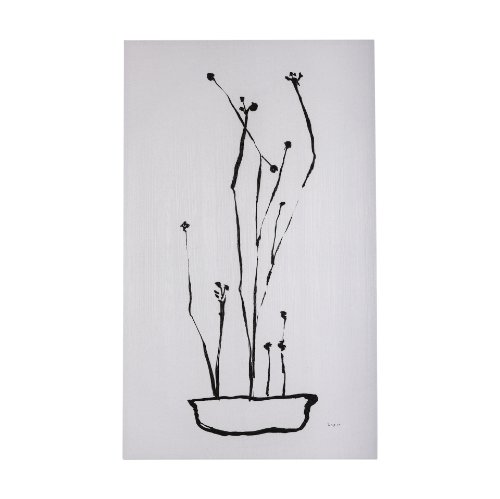 102421-L - Organic Line Drawing I by Mercana Studio a Hand Embellished Textured Canvas
