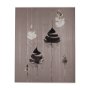 102498-S - Rain of Feather Warm Gray by Mercana Studio a Hand Embellished Textured Canvas