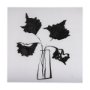 102422-S - Organic Line DrawingII by Mercana Studio a Hand Embellished Textured Canvas