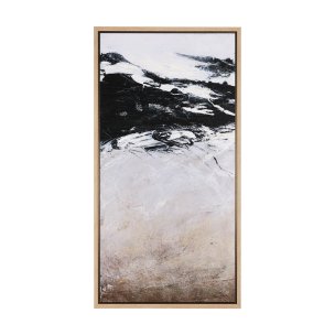 Black Strokes I by Mercana Studio a Hand Embellished Textured Framed Canvas