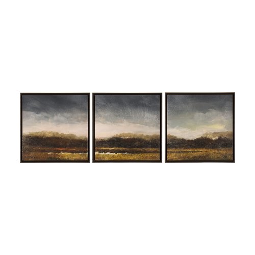 102508-FL - Rainy Landscape by Mercana Studio a Hand Embellished Textured Framed Canvas