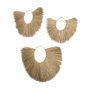 70223 - Bayu Set of 3 Seagrass Boho Weave Fan Wall Decor