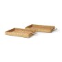 70227 - Hona Set of 2 Large Rectangular Nesting Water Hyacinth Trays