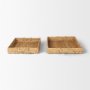 70227 - Hona Set of 2 Large Rectangular Nesting Water Hyacinth Trays