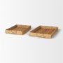 70227 - Hona Set of 2 Large Rectangular Nesting Water Hyacinth Trays