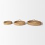 70226 - Ulana Set of 3 Round Nesting Seagrass Trays w/ Loop Handles