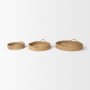 70226 - Ulana Set of 3 Round Nesting Seagrass Trays w/ Loop Handles