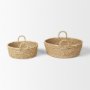 70224 - Ayanna Set of 2 Deep Nesting Seagrass Baskets w/ Handles