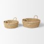 70224 - Ayanna Set of 2 Deep Nesting Seagrass Baskets w/ Handles