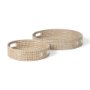 70233 - Kalama Set of 2 Large Round Seagrass Trays w/ Handles  